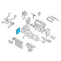 OEM 2009 BMW X6 Cabin Air Filter Diagram - 64-31-9-194-098