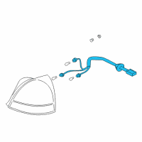 OEM Hyundai Rear Combination Holder & Wiring Diagram - 92415-2D000