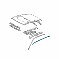 OEM 2001 Toyota Camry Drip Weatherstrip Diagram - 62381-33020