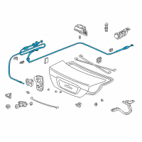 OEM Honda Civic Cable.Trunk & Foglight Diagram - 74880-S5P-305