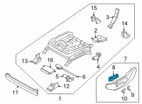 OEM 2021 Hyundai Santa Fe SWITCH ASSY-POWER FR SEAT LH Diagram - 88070-S1210-NNB