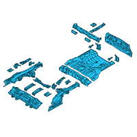 OEM Kia Soul Panel Complete-Rear Floor Diagram - 65500B2500