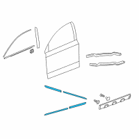 OEM 2008 Honda CR-V Body Side Molding (Nighthawk Black Pearl-exterior) (NIGHTHAWK BLACK PEARL) Diagram - 08P05-SWA-130