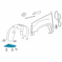 OEM 2012 Chevrolet Silverado 2500 HD Splash Shield Diagram - 22782946