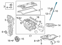 OEM 2021 Toyota RAV4 Dipstick Diagram - 15301-F0010