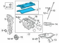 OEM Lexus NX250 Cover Sub-Assembly, CYLI Diagram - 11201-25033