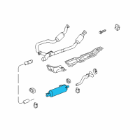 OEM 2013 Ram 1500 Exhaust Muffler Diagram - 55398265AG