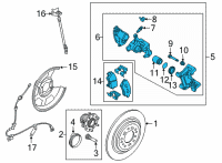 OEM 2022 Hyundai Tucson BRAKE ASSY-RR WHEEL, LH Diagram - 58210-N9150