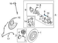OEM 2019 Kia Cadenza Rod Assembly-Guide(A) Diagram - 581611H000