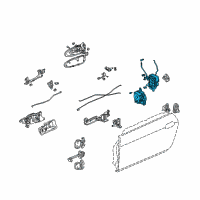 OEM 2002 Honda S2000 Lock Assembly, Left Front Door Power Diagram - 72150-S2A-A01