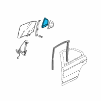 OEM 2004 Honda Civic Seal, R. RR. Door Quarter Diagram - 73441-S5D-A01