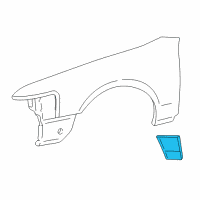 OEM 2001 Lincoln Town Car Body Side Molding Diagram - 6W1Z-16036-APTM