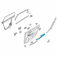 OEM 2015 Hyundai Equus Rear Door Armrest Assembly, Right Diagram - 83360-3N000-NYM