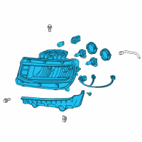 OEM 2015 Chevrolet Camaro Composite Headlamp Diagram - 23398035