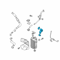 OEM Hyundai Sonata Hose-INTERCOOLER Outlet Diagram - 28261-2B720