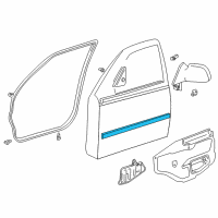 OEM 2002 Toyota Corolla Body Side Molding Diagram - 75731-02080