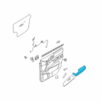 OEM 2007 Hyundai Entourage Front Door Armrest Assembly Left Diagram - 82710-4D000-KS