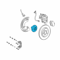 OEM Ford Taurus Hub & Bearing Diagram - 8F9Z-1104-A