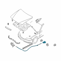 OEM 2004 Infiniti Q45 Hood Lock Control Cable Assembly Diagram - 65621-AR000