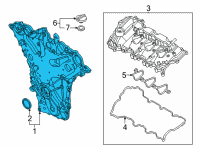 OEM Kia Cover Assembly-Timing Ch Diagram - 213503N400