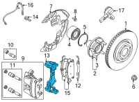 OEM 2021 Lincoln Corsair Caliper Support Diagram - JX6Z-2B292-J