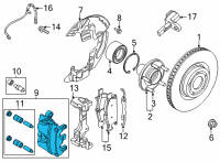 OEM 2020 Ford Escape Caliper Diagram - JX6Z-2B120-T