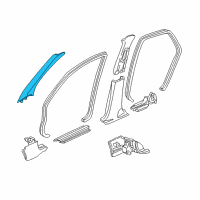 OEM 2001 Honda Accord Garnish Assy., R. FR. Pillar *YR169L* (MILD BEIGE) Diagram - 84101-S84-A02ZC