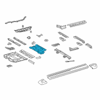 OEM 2013 Toyota Highlander Center Floor Pan Diagram - 58211-0E904