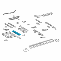 OEM 2012 Toyota Highlander Center Floor Pan Diagram - 58212-0E041