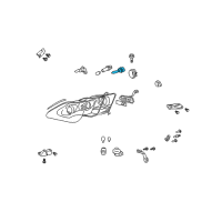 OEM 2005 Lexus LS430 Discharge Headlamp Hid Bulb Diagram - 90981-20010