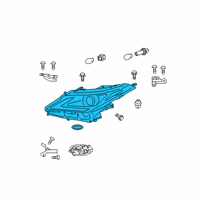 OEM 2020 Lexus RX450hL Headlamp Unit Assembly Diagram - 81070-48G10