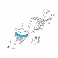 OEM 2006 Hyundai Tucson Pad Assembly-Rear Seat Cushion, LH Diagram - 89150-2E000