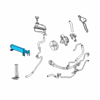 OEM Cadillac SRX Power Steering Cooler Tube Diagram - 15236156