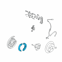 OEM 2015 Kia Optima Rear Brake Shoe & Lining Kit Diagram - 583052TA00