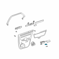 OEM Cadillac Seville Lamp Asm, Rear Side Door Courtesy Diagram - 12374987