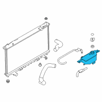 OEM Infiniti Q50 Radiator Reservoir Tank Assembly Diagram - 21710-4GN0A