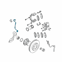 OEM Pontiac G3 ABS Wheel Speed Sensor Diagram - 95959997