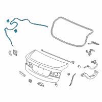 OEM 2015 Acura TLX Cable, Trunk Open Diagram - 74880-TZ3-A01