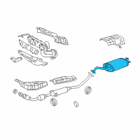 OEM Toyota Corolla Muffler & Pipe Diagram - 17430-0D340