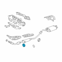 OEM 2007 Toyota Matrix Converter & Pipe Support Diagram - 17565-0D040