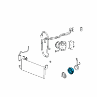 OEM 2005 Hyundai XG350 PULLEY Assembly-Air Conditioning Compressor Diagram - 97643-39130