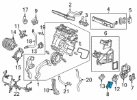 OEM Acura MDX Motor, Rear Mode Diagram - 79240-TYA-A41