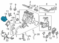 OEM 2022 Acura MDX Motor W/Fan, Rear Diagram - 79315-TYA-A41