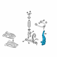 OEM 2007 Jeep Commander Front Steering Knuckle Diagram - 52090180AD