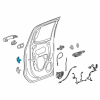 OEM 2020 Chevrolet Silverado 1500 Upper Hinge Diagram - 23396438