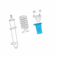 OEM 2009 Lexus LS460 Insulator, Front Coil Spring Diagram - 48157-50050