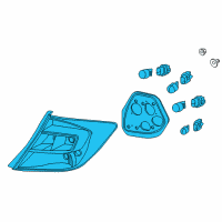 OEM Honda Civic Taillight Assy., R. Diagram - 33500-TR0-A01