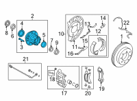 OEM 2011 Ford E-350 Super Duty Hub Diagram - LC2Z-1109-B