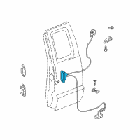 OEM 2007 Dodge Dakota Handle-Cargo Door SHUTFACE Diagram - 55359610AA