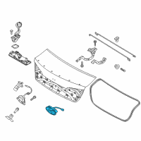 OEM Hyundai Outside HDL & Lock Assembly-T/LID Diagram - 81260-C1501-WW8